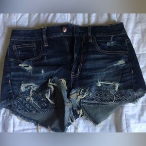 American eagle high rise jean shorts never worn